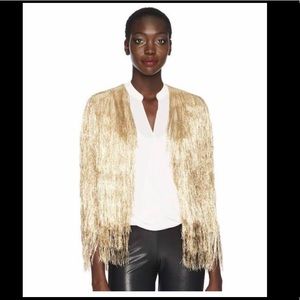 Rachel Zoe gold fringed jacket. New with tags.